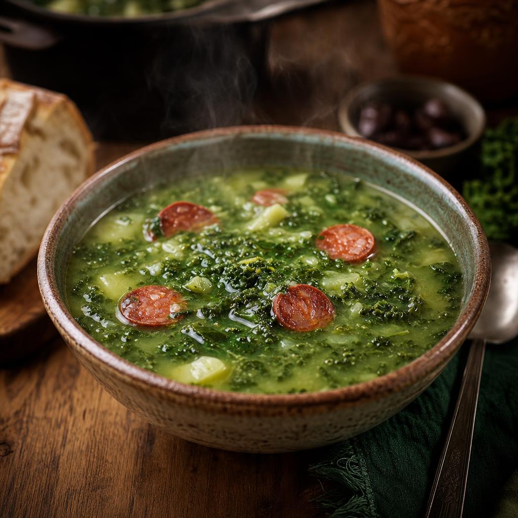 Caldo Verde Português com Linguiça Defumada