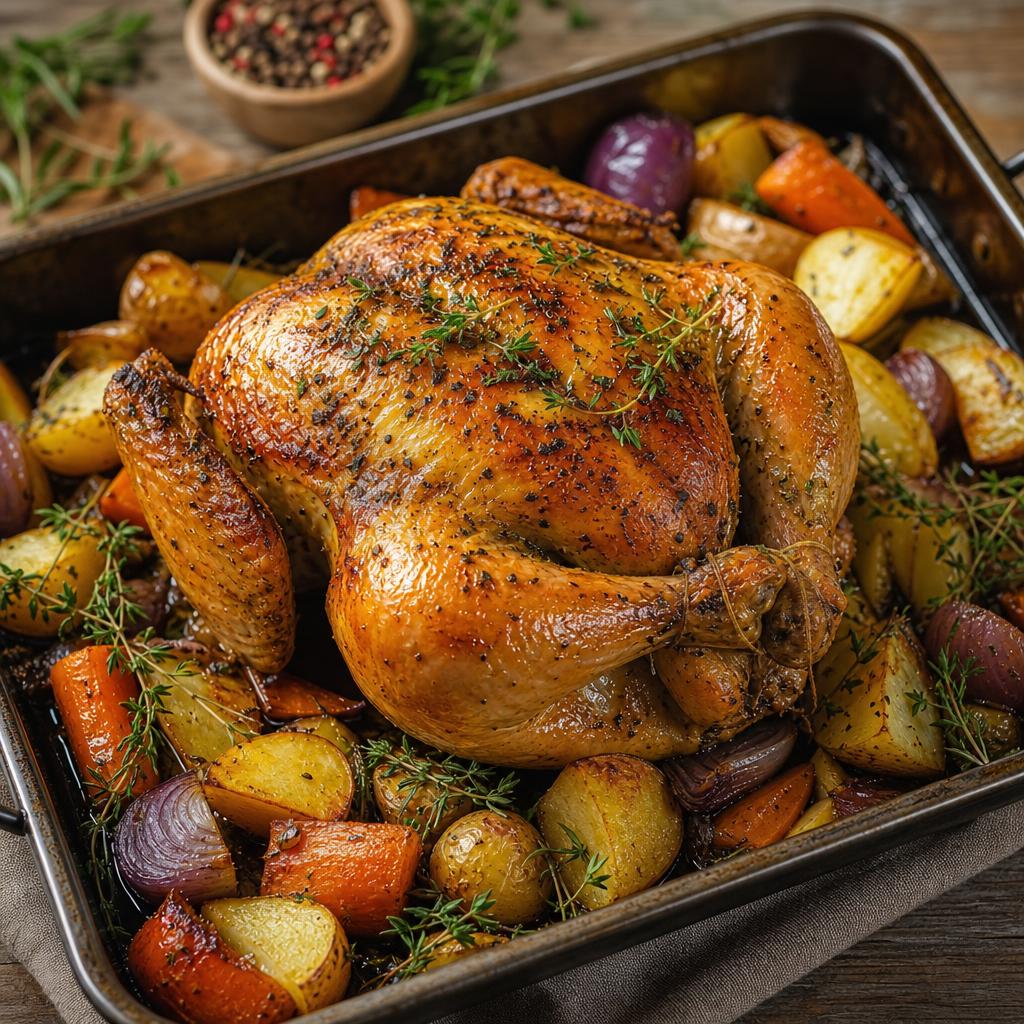 Frango Dourado ao Alho-Limão com Ervas Frescas